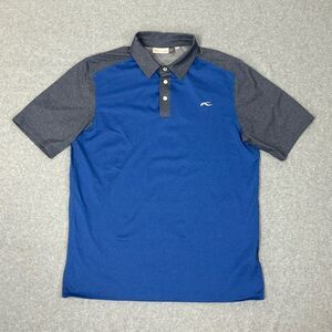 Kjus Polo Shirt Mens Size Small 48 Blue Grey Short Sleeve‎ Performance Golf Top